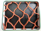 Orange PES Garn HDPE Seefischernetze 100mm bis 700mm für Fisch-Teich-Netze