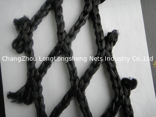 China fischen Sie anziehende schwarze Super-PET-HDPE Fischernetze, die einzeln sind,/das geknotete Doppelte fournisseur